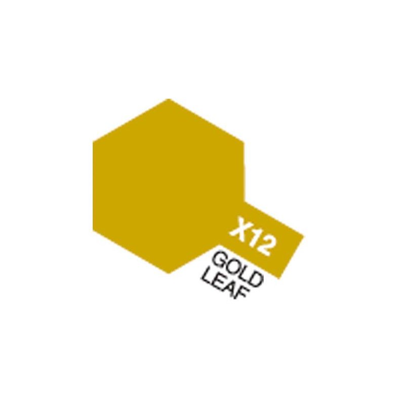 X-12 Gold Leaf, Acrylic Mini 10 ml (penselmaling, blank) - Tamiya